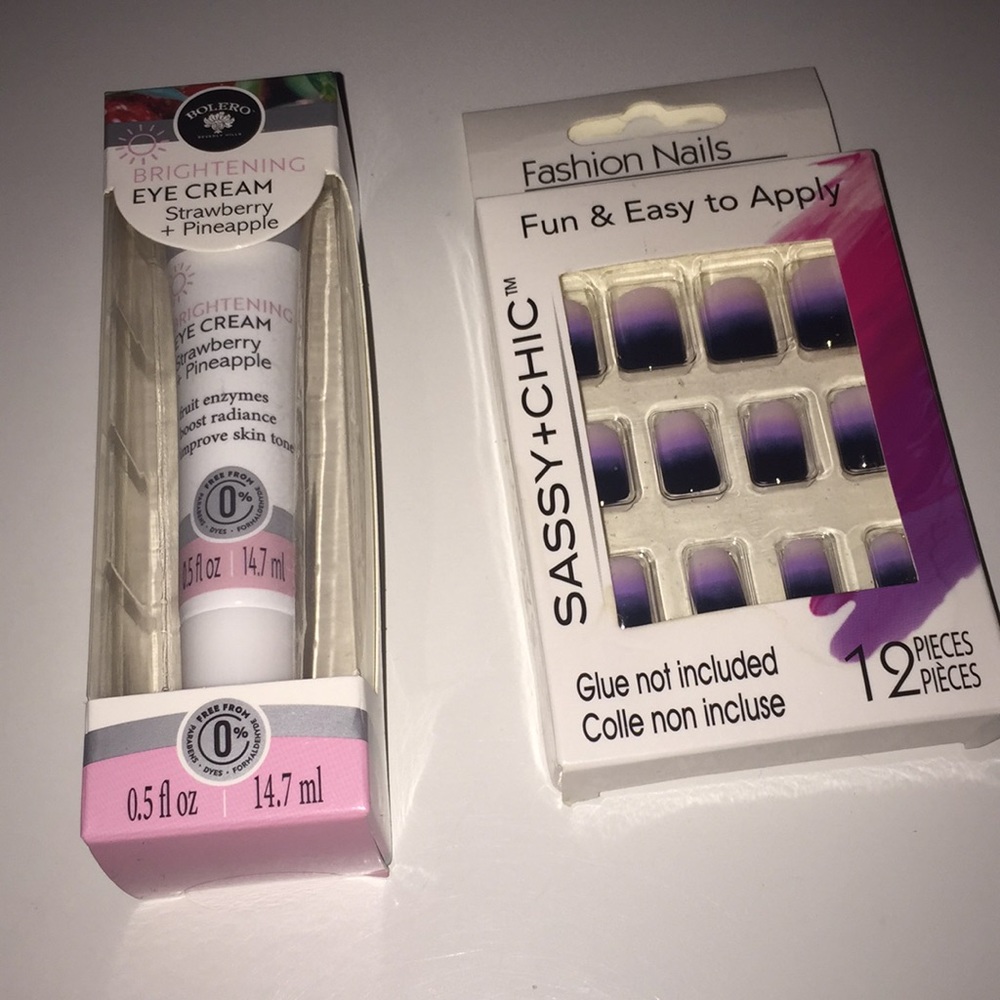 Eye Cream and Press-On Nail Bundle- (Set of 2)
